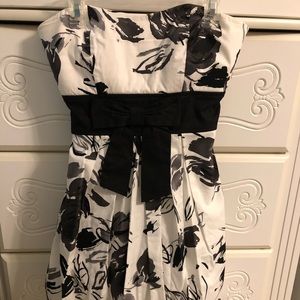 Black and white floral dress